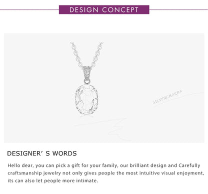 Unique 925 Sterling Silver Necklace Aquamarine Gemstone Pendant Necklaces with Chain for Women Vintage Floral Swan Filigree