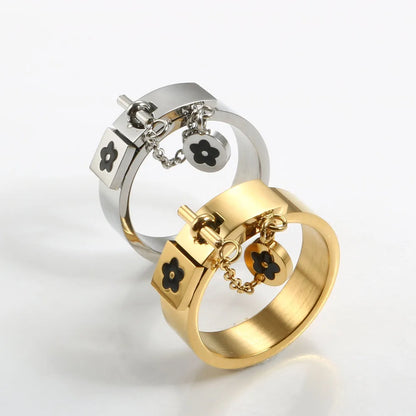 Luxury Gold Color Staiess Steel Lucky Flower Cuff Bangles Women Girls Wedding Party Charm Bangles Jewelry Gift