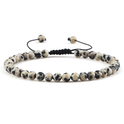Adjustable 4mm Chakra Beads Bracelet Mini Natural Stone Agats Lava Tiger Eye Beaded Bracelets & Bangles Women Men Gift Jewelry