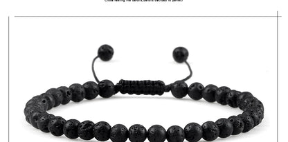 Adjustable 4mm Chakra Beads Bracelet Mini Natural Stone Agats Lava Tiger Eye Beaded Bracelets & Bangles Women Men Gift Jewelry