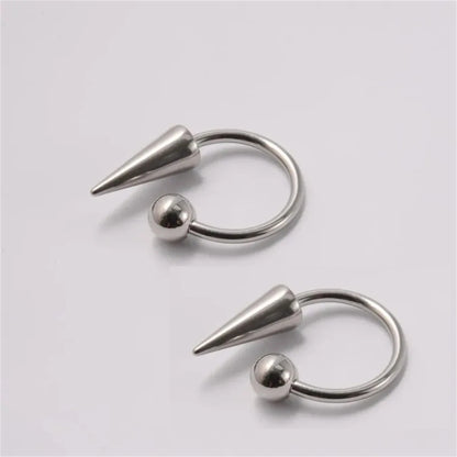 2Pcs 16G Simple Stainless Steel Piercing Lip Ring,Fashion Lip Studs Gothic Piercing Lip Nose Ring Labret Body Piercing Jewelry
