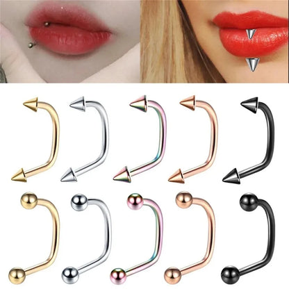 2Pcs 316L Stainless Steel Fashionable New Bestsellers Nose Lip Ring,Clip Nose Cuffs Hoop Septum Rings Conch Earring Body Jewelry