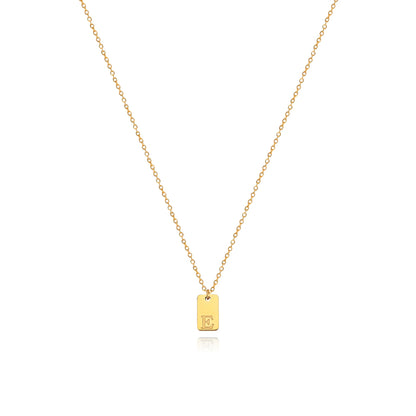 Letter Geometric Pendant Necklaces For Women Stainless Steel Inital Chain Choker Charm 2022 Wedding Jewelry Gift