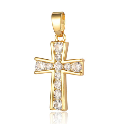 3pcs/Lot Cross Sunflower Cubic Zirconia Pendant Life Tree Maple Leaf Grape Cherry Brass CZ Charms DIY Jewelry Necklace Pendants