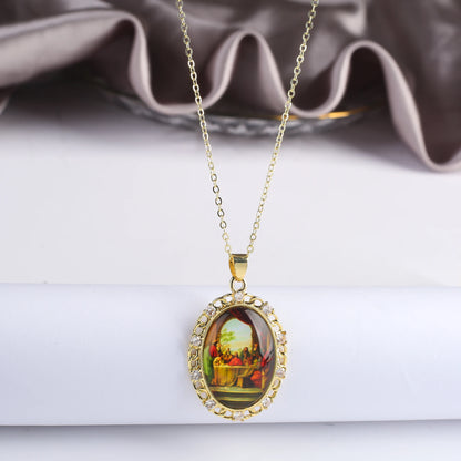 9 Style Fashion Virgin Mary St. Jude Pendant Necklace Classic for Religious Figures Jewelry Choker Chain Daily Wear Party Gift