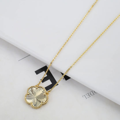 2025 Luxury Hot Selling Shiny Metal New Design Plant Five Leaf Flower Set 15mm Double Sided Women's Gilded Gift Clover
