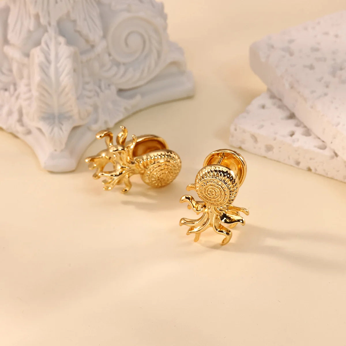 Free Shipping Vintage Summer Beach Hoop Earrings For Women Stainless Steel Piercing Earring 2025 New Fashion Wedding Jewelry