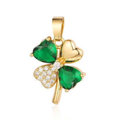 3pcs/Lot Cross Sunflower Cubic Zirconia Pendant Life Tree Maple Leaf Grape Cherry Brass CZ Charms DIY Jewelry Necklace Pendants