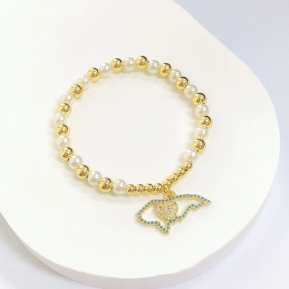 New Fashion Venezuelan Mexican Dominican Map Pendant Woven Pearl Chain Bracelet for Men Women Party Jewelry National Day Gift