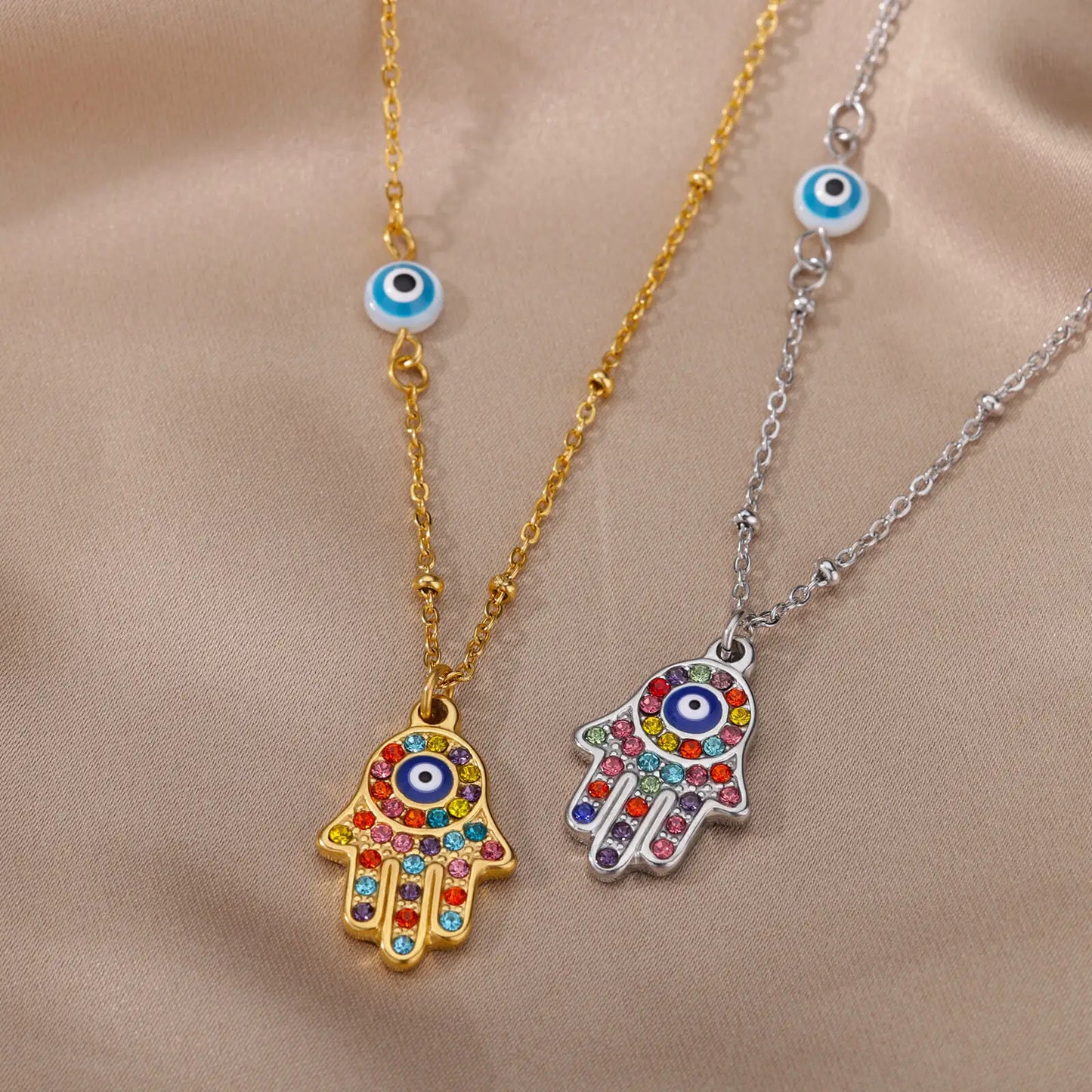 Blue Turkish Evil Eye Necklace for Women Vintage Pendant Tassel Necklace 2024 New Simple Clavicle Choker Necklaces Jewelry Gifts