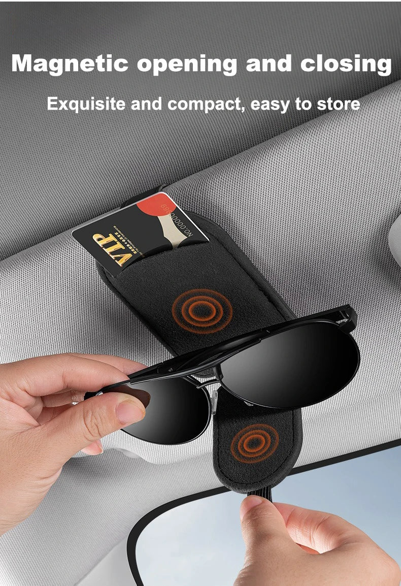 1PC Suede Car Interior Sun Visor Glasses Clip Sunglasses Ticket Card Holder for BMW X2 X3 X4 X5 X6 X7 3 5 Series G30 G20 G32 G11