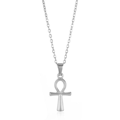 Stainless Steel Jesus Cross Necklace For Women Men Gold Color Caravaca Angels Crucifix Charm Choker Rapper Jewelry Hip Hop Gift