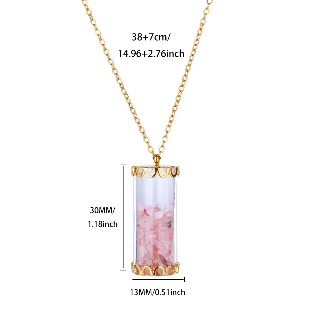 Free Shipping Bottle Stone Pendant Necklaces For Women Stainless Steel Chain Collar Necklace 2025 New Summer Beach Jewelry