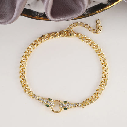 INS Hot Sale Domineering Animal Leopard Head Adjustable Bracelet For Men Women Luxury Party Jewelry Couple Gifts Wholesale