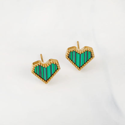 3Pcs 18k Gold-Plated Heart Shape Necklace Earrings Bracelet Jewelry Set Classic For Woman Fashion Party Jewelry Gift Daily Wear