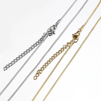10pcs 5pcs Stainless Steel Snake Chain Necklace Chains for DIY Jewelry Making Findings Pendants Chain Lobster Clasps Wholesale
