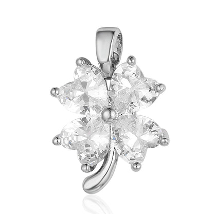 3pcs/Lot Cross Sunflower Cubic Zirconia Pendant Life Tree Maple Leaf Grape Cherry Brass CZ Charms DIY Jewelry Necklace Pendants