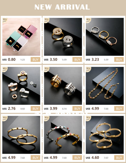 Luxury Gold Color Staiess Steel Lucky Flower Cuff Bangles Women Girls Wedding Party Charm Bangles Jewelry Gift