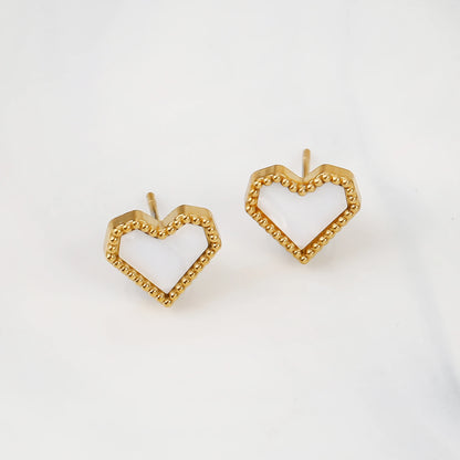 3Pcs 18k Gold-Plated Heart Shape Necklace Earrings Bracelet Jewelry Set Classic For Woman Fashion Party Jewelry Gift Daily Wear
