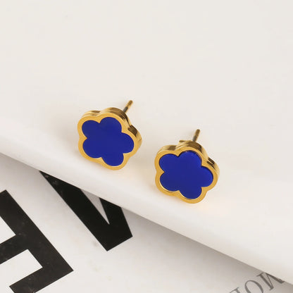 Hot Selling Stainless Steel Single Sided Pendant Necklace With Five Leaf Flower High-Quality Jewelry For Women's Clover