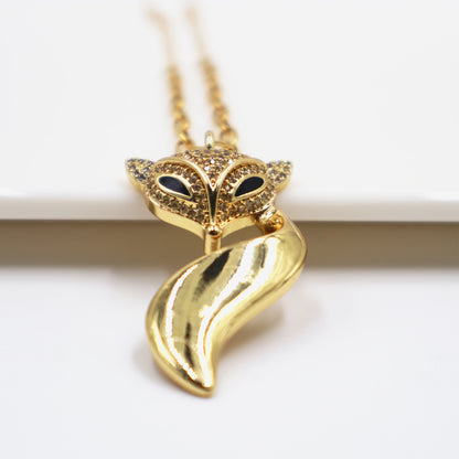 New Design Stainless Steel Fox Pendant Necklace Personalized Animal Pendant Suitable For Men Women Party Birthday Jewelry Gift