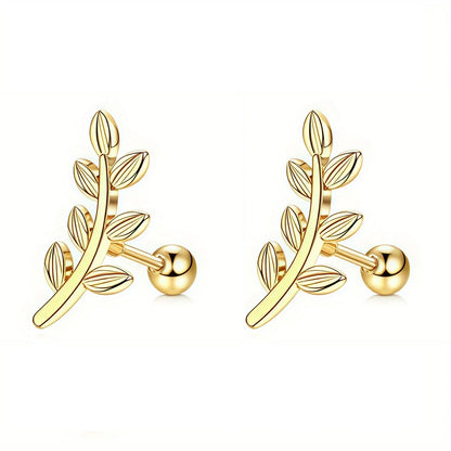 2Pcs 16G Stainless Steel Screw Back Stud Earrings for Women,Cubic Zerconia Cartilage Conch Helix Ear Piercing Jewelry
