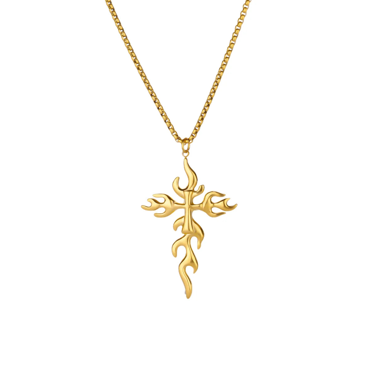 Free Shipping Vintage Cross Pendant Necklaces For Women Stainless Steel Chain Collar Necklace 2025 New Jewelry