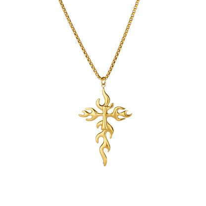 Free Shipping Vintage Cross Pendant Necklaces For Women Stainless Steel Chain Collar Necklace 2025 New Jewelry