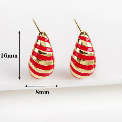 Classic Zirconia Comma Ladies Stud Earrings Fashion Water Drop Earrings Temperament For Woman Party Wedding Jewelry Wholesale