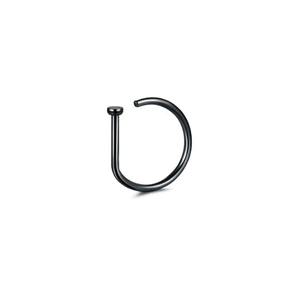 3-5Pcs Hypoallergenic 316L Stainless Steel Fake Piercing Nose Rings,D-Shape Septum Nose Ring Clip On Nose False Piercing Jewelry