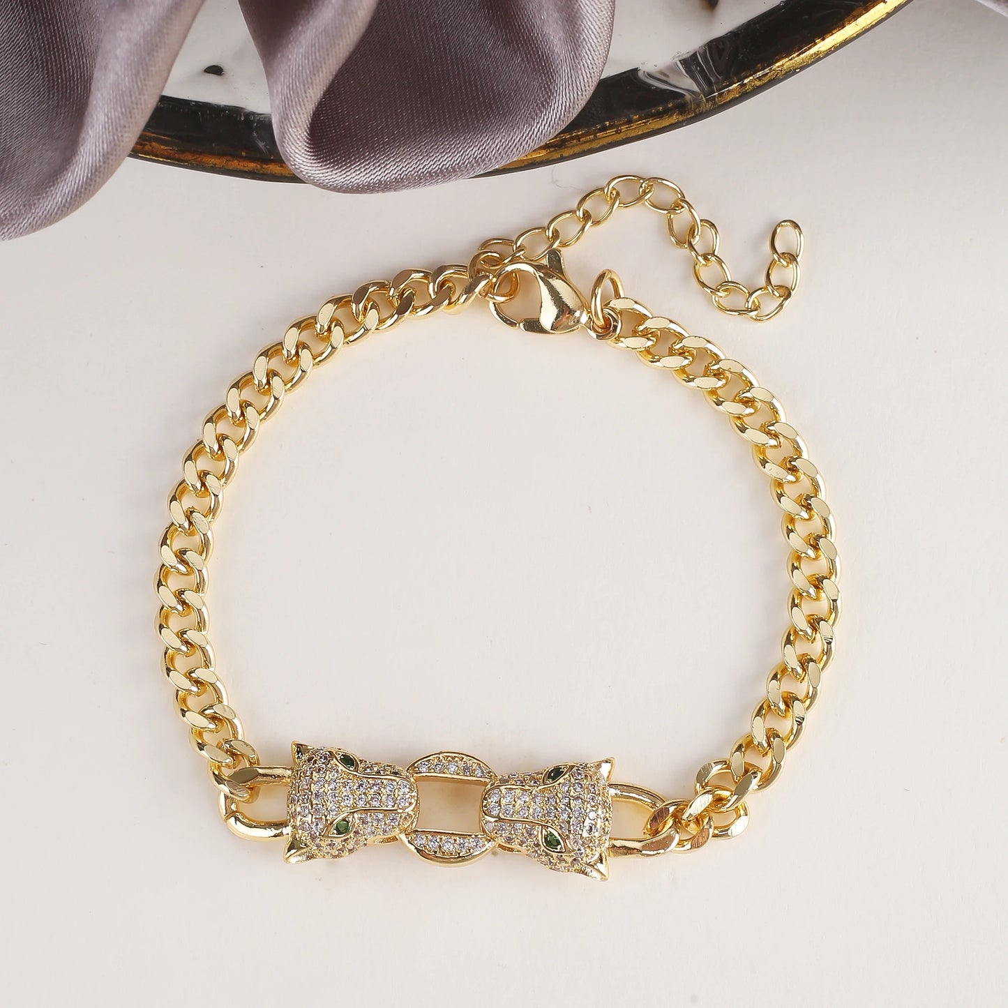 INS Hot Sale Domineering Animal Leopard Head Adjustable Bracelet For Men Women Luxury Party Jewelry Couple Gifts Wholesale