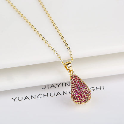Hot Sale Glossy Waterdrop Comma Full Zircon Earrings for Women Lightweight Versatile Ear Jewelry Engagement Wedding Gifts