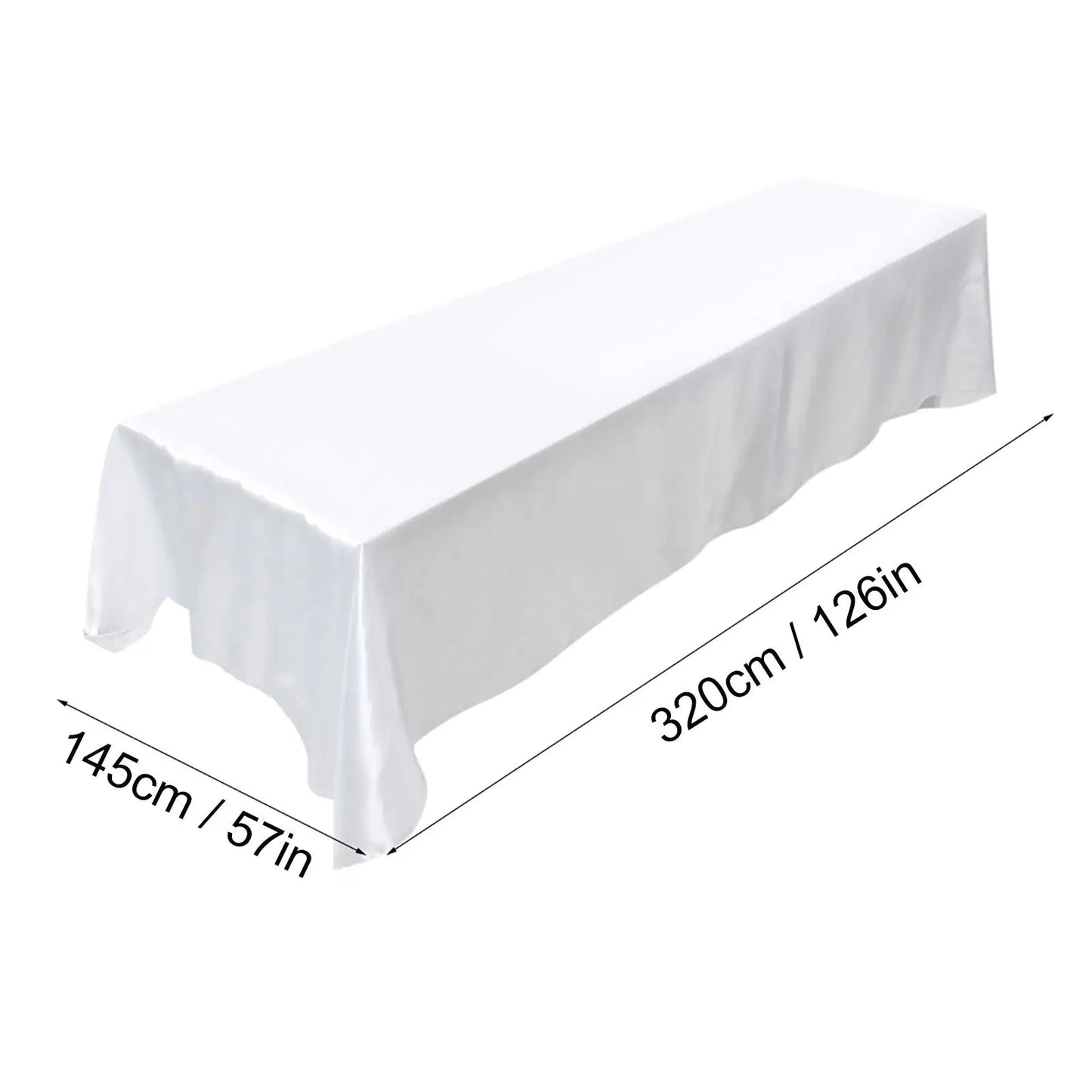 14 for X3 20cm Stain-Resistant Rectangle Tablecloth - Elegant for White Cover for Banquets, Weddings & Parties