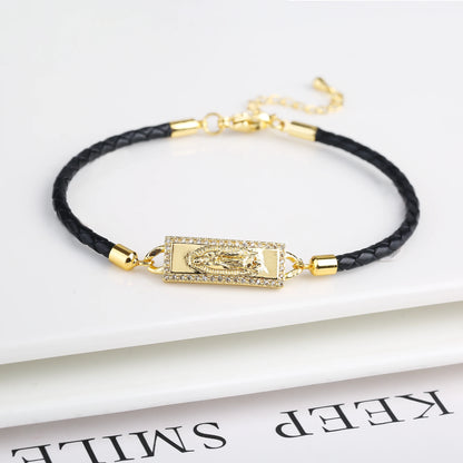 High Quality St. Jude Bracelet Copper Drip Oil Madonna Bracelet For Woman Man Party Birthday Daily Wear Religious Jewelry Gift