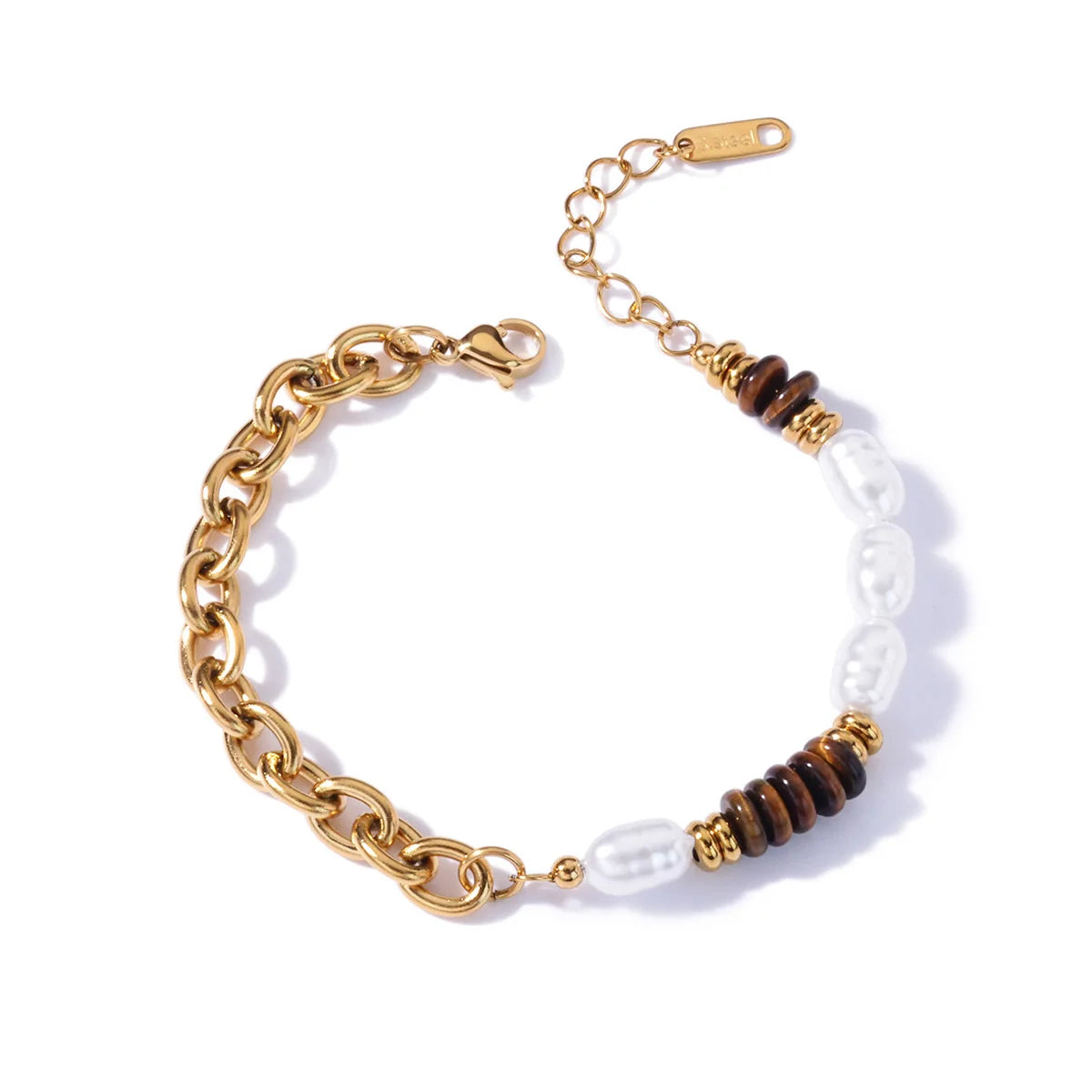 Free Shipping Fashion Beads Bracelet For Women Stainless Steel Gold Color Chain Bracelet 2025 New Party Wedding Couple Jewelry