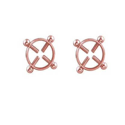 1Pair Fashion Stainless Steel Adjustable Nipple Ring For Women, Various Colors Clip On Nipple Rings Fake Nipple Piercing Jewelry