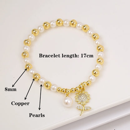 3pcs Lucky Plant Sunflower Rose Flower Necklace Jewelry Set Bracelet Earrings Charming for Women Girls Party Birthday Jewelry
