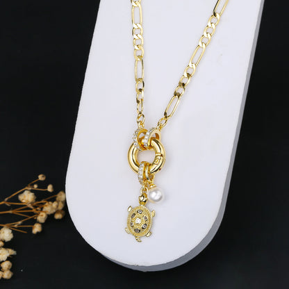 7 Style Shiny Cubic Zirconia Animal Bird Cat Pendant Necklace Personalized for Woman Party 3:1 Chain Jewelry Choker Daily Wear