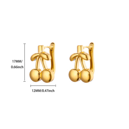 Free Shipping Vintage Cheer Hoop Stud Earrings For Women Stainless Steel Piercing Earring 2025 New Fashion Wedding Jewelry