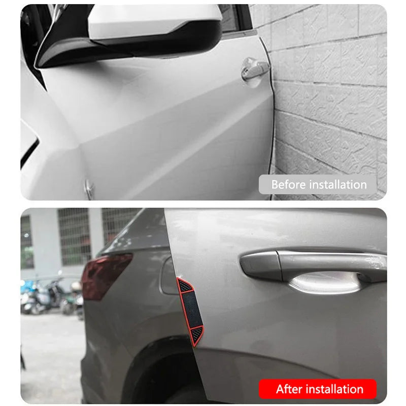 4pcs Car Door Handle Anti Scratch Collision Sticker Bumper Protector Strip For BMW Mini Cooper Countryman Clubman R55 R56 R60