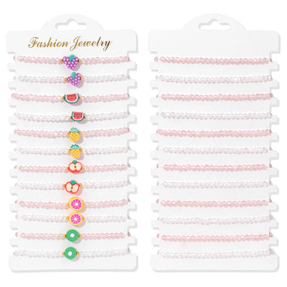 Wholesale 12Pcs/Set Colorful Natural Stone Bracelets Adjustable Rope Braided Bracelet Handmade Bohemia Bracelets with Cards
