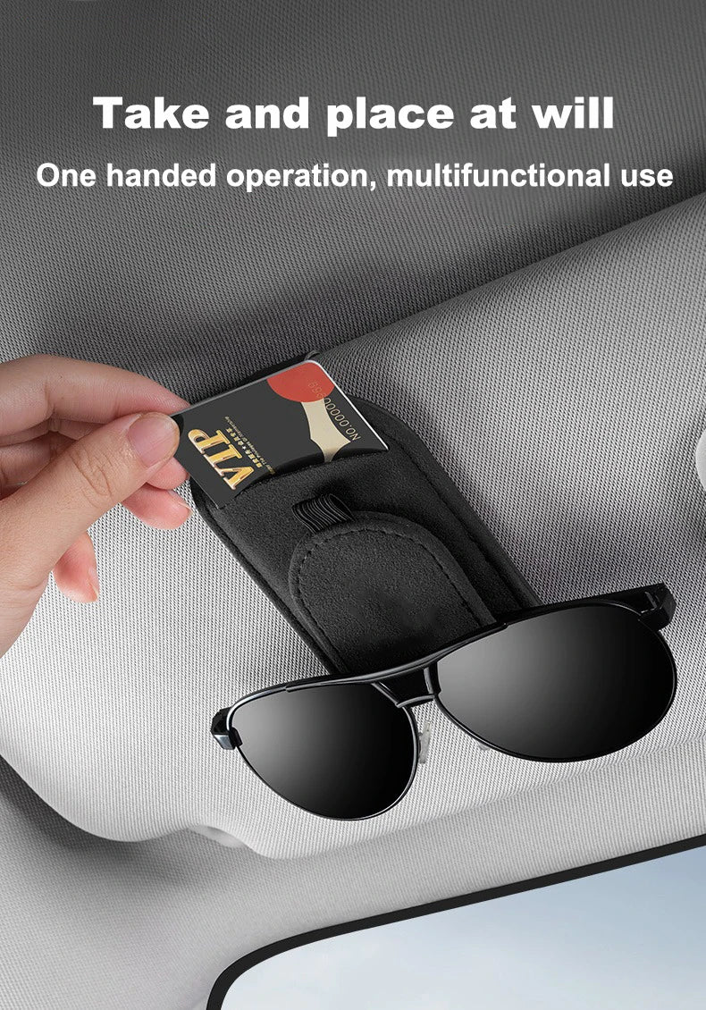 1PC Suede Car Interior Sun Visor Glasses Clip Sunglasses Ticket Card Holder for BMW X2 X3 X4 X5 X6 X7 3 5 Series G30 G20 G32 G11