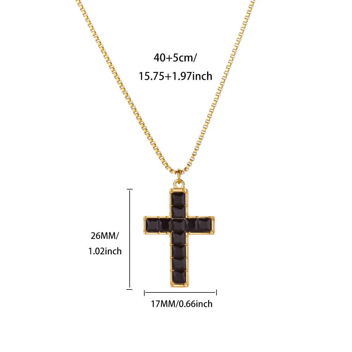 Free Shipping Vintage Cross Pendant Necklaces For Women Stainless Steel Chain Collar Necklace 2025 New Summer Beach Jewelry