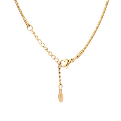 5pcs Wholesale 0.9/1.2/1.5mm Plated 18K Gold Snake Round Chain Necklace for Men Women Silver Necklaces Fashion DIY Jewelry