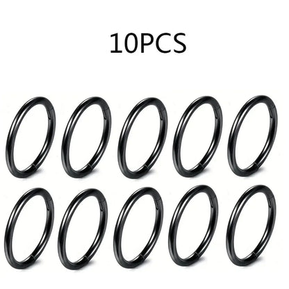 5/10Pcs 16G Stainless Steel Hinged Nose Rings Hoop Septum Clicker Tragus Helix Cartilage Daith Rook Earring Piercing Jewelry