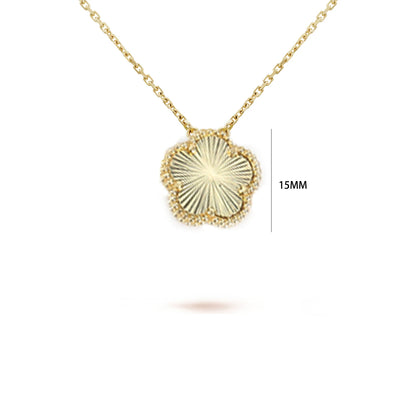 Simple 15mm Natural Shell Stone Five-Leaf Flower Set Bracelet Necklace Classic Flower Woman Jewelry Sets For Party Daily Wear