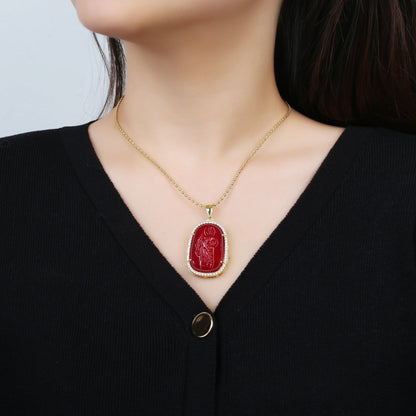 Gold/Silver Hot Sale Religious Style Gold Plated St. Jude Zircon Pendant Necklace Personalized for Man Woman Party Jewelry  Gift