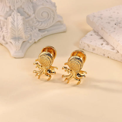 Free Shipping Vintage Summer Beach Hoop Earrings For Women Stainless Steel Piercing Earring 2025 New Fashion Wedding Jewelry