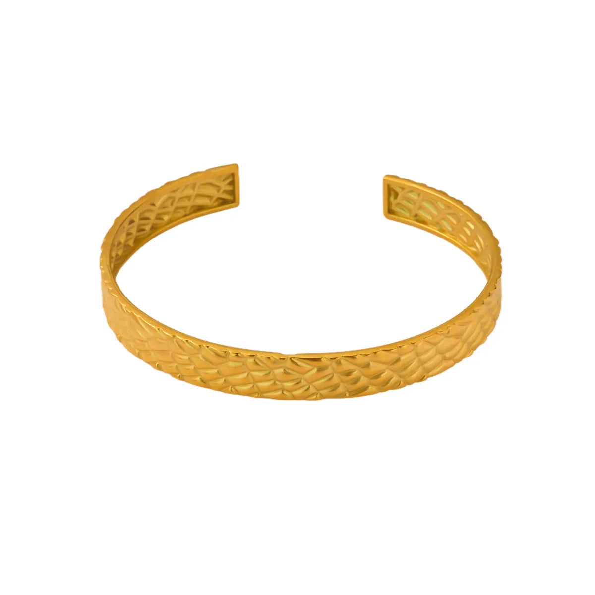 Free Shipping Classic Texture Geometric Open Bangle Bracelet For Women Stainless Steel Gold Color Exquisite Bracelet Jewelry