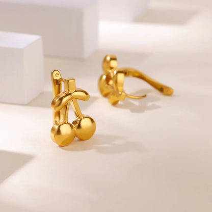 Free Shipping Vintage Cheer Hoop Stud Earrings For Women Stainless Steel Piercing Earring 2025 New Fashion Wedding Jewelry